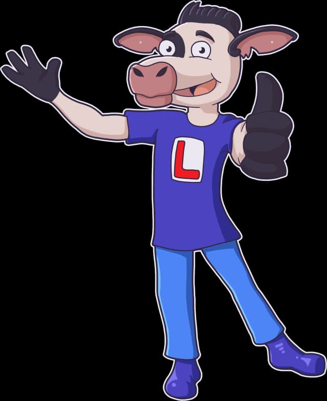 The Cowley's cow mascot